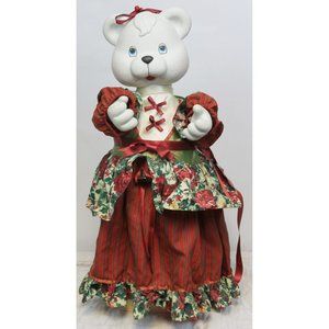 VTG 80s Working Christmas Animate Mouse 24.5" Standing Holiday Seasonal Decor